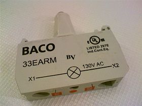 Светодиодный блок освещения BACO CONTROLS 33EARM, красный, 130В, винтовая клемма