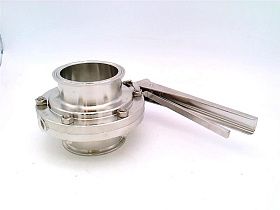 Поворотный затвор Waukesha 3028358, 3", нержавеющая сталь 316L, с промежуточной ступенчатой ручкой