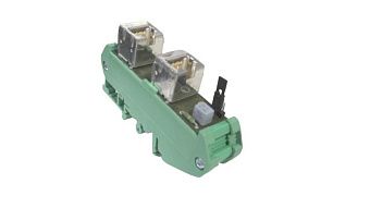 Патч-панель Phoenix Contact VS-PP-R-1XRJ45/RJ45, 8 портов RJ45, CAT5E, на DIN-рейку, зеленая