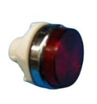 Головка пилотного светового индикатора BACO T15SA10, красная, 30 мм, хромированная