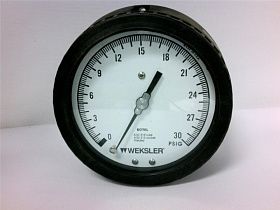 Манометр Ashcroft AA442PD4RWXX, 0-30 PSIG, NPT 1/4", циферблат 4.5"