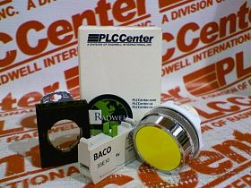 Кнопка управления BACO CONTROLS T11AA04-3E10 желтая моментальная 30мм