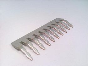 Вставной мост EB 10-6 никелированный, 10 позиций, шаг 6,2 мм, серый