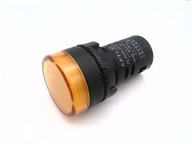 Индикаторная лампа AD16-22D/Y23S светодиодная желтая 24В AC/DC