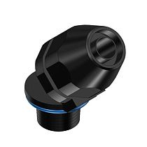 Фитинг кабельный герметичный LT450P, колено 45°, 1/2", черный