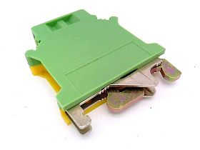 Клеммная колодка заземления USLKG 16 PHOENIX CONTACT, винтовое соединение, 2 контакта, зелено-желтая