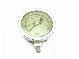 Манометр ASHCROFT BY45YPG4LW 0-160 PSI, 4", жидкостное наполнение, нержавеющая сталь, 1/4"