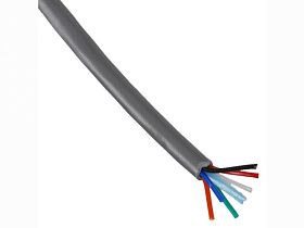 Кабель многожильный CAROL C4066A 6х22AWG, 300В, ПВХ, серый, 30.5м