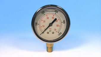 Манометр Dynamic Air CF1P-070A 0-1000 PSI, 2.5", NPT 1/4"