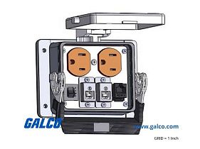 Mencom DP-RJ45-2USB-BFAF-R-32