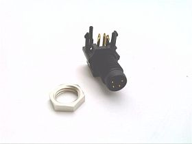 Круглый разъем штекерный 4-контактный, угловой, с золотым покрытием 1440096 PHOENIX CONTROLS