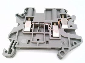 Клеммная колодка UT 4-TWIN Phoenix Contact, 3 разъема, 32А, 500В, серая