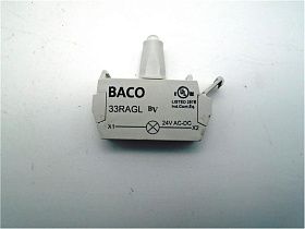 Клемма светодиодная зеленая BACO CONTROLS 33RAGL, 24В, съемная