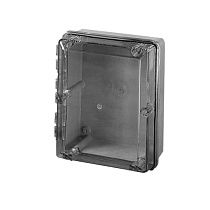 Корпус электротехнический CC665 из поликарбоната с прозрачной откидной крышкой 165х165х170 мм