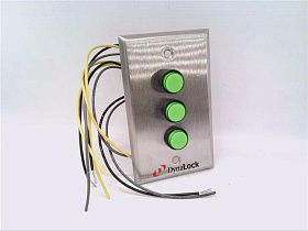 Кнопка DYNALOCK 6135-A зеленая, 3 клавиши