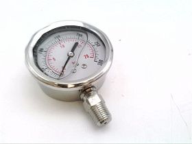 Манометр гидравлический PDSS-1P-020A-001, 300 PSI, 1", нержавеющая сталь, глицериновый