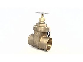 Задвижка латунная UP0668000200, 2", под пайку, с ручным приводом