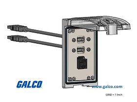 Mencom LP1-RJ45-2USB-10