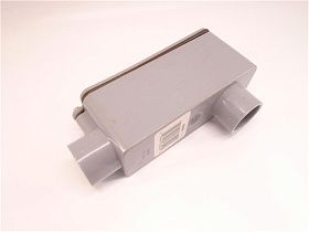 Угловой соединитель ПВХ E986E для кабелепровода 0.75", серый