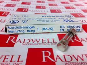 Предохранитель WICKMANN 195-1, 1A 250VAC