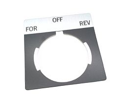 Табличка маркировочная алюминиевая Allen Bradley 800T-X507 "Вперед/Откл/Реверс"