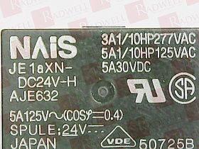 Реле / розетка Артикул JE1AXNDC24VH от производителя MATSUSHITA ELECTRIC