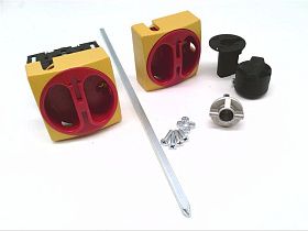 Блокиратор дверной BACO CONTROLS 0165109LS с длинным валом, желто-красный, 32А, 3P