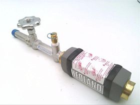 Регулирующий клапан PW-08 с расходомером и манометром, латунь/нержавеющая сталь