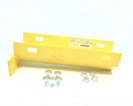 Защита рамы паллетного стеллажа стальная, 12" x 3-1/8", желтая