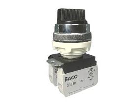 Переключатель селекторный BACO CONTROLS T11MD03-3E20, черный, 3 позиции, 30мм