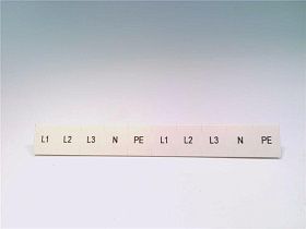 Маркерная полоса ZB5 LGS:L1-N,PE горизонтальная белая с надписями