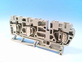 Клемма одноконтактная безвинтовая 1492-R4T Allen-Bradley, серая, до 4мм