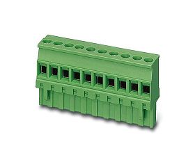 Разъем штекерный MVSTBR 2,5/10-ST Phoenix Contact, 10 контактов, зеленый