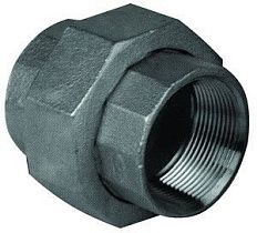 Соединительная муфта BAIU из ковкого чугуна 1 дюйм, черная