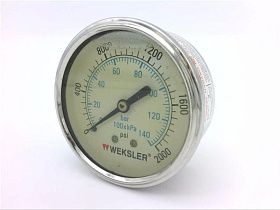 Манометр Ashcroft BY12YPS4CW, 2.5", 0-2000 PSI, 1/4 NPT