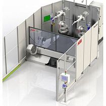 Роботизированная система FLEXARC K ABB с двумя манипуляторами 1400 и контроллерами S4CPLUS