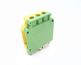 Клемма заземления модульная USLKG 35 Phoenix Contact, винтовое соединение, 2 подключения, зелено-желтая
