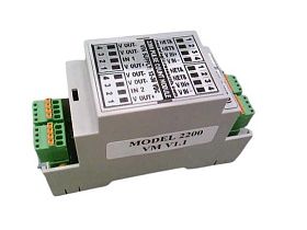 Двухканальный интерфейс LonWorks 2200 для счета импульсов, 0-36В, 0-65кГц, DIN-рейка