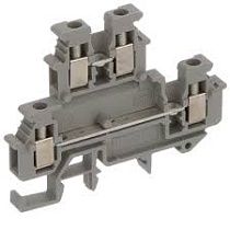 Проходная клеммная колодка MBKKB 2,5 двухуровневая, винтовое соединение, 500В/24А, серая