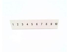Маркерная лента ZB5 плоская, белая, 10 секций, цифры 1-10, 10мм