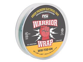 Изолента виниловая электрическая Warrior Wrap WW-732-GN зеленая