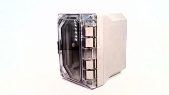 Корпус монтажный NR644 неметаллический с прозрачным окном 186x186x125 мм светло-серый