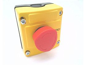 Кнопка аварийной остановки BACO CONTROLS LBX130006, красная, грибовидная 40мм, 22мм, 1НО+1НЗ