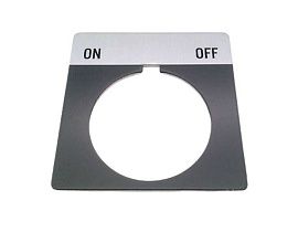 Табличка маркировочная Allen Bradley 800T-X622, алюминиевая, 30 мм, квадратная, ON/OFF