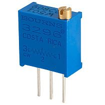 Потенциометр подстроечный BOURNS 3296W-1-253LF, 25 кОм, многооборотный, вертикальный