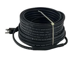 Саморегулирующийся греющий кабель Raychem W51-50P, 120В, 15.2м, черный