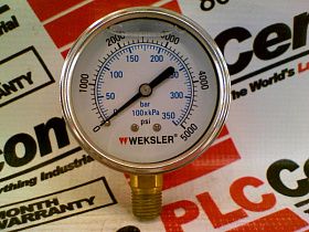 Манометр ASHCROFT BY12YPV4LW, 0-5000 PSI, диаметр 2.5", жидкостное наполнение, подключение 1/4"