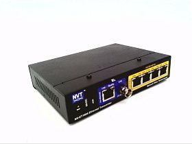 Четырехпортовый передатчик Ethernet NV-ET1804 POE+ TBUS