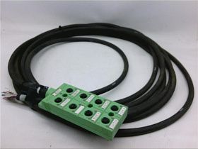 Блок датчиков/актуаторов SACB-8/16-L-10.0PUR с LED-индикацией и кабелем PHOENIX CONTACT