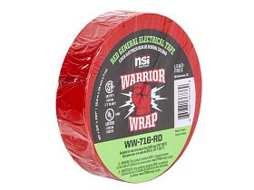 Изолента виниловая электрическая Warrior Wrap WW-716-RD красная, 7 mil